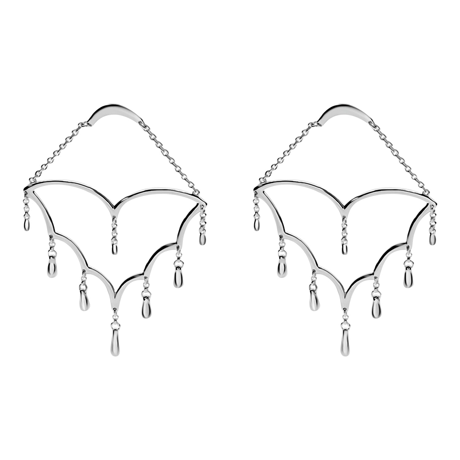 Lucy Q Close Out Deal - Drop Collection - Rhodium Overlay Sterling Silver Earrings