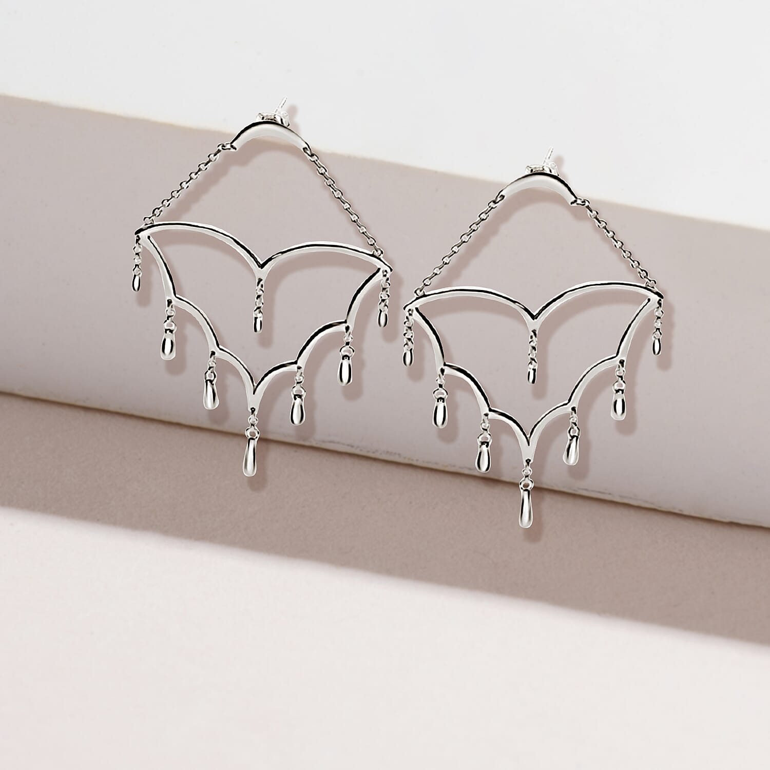 Lucy Q Close Out Deal - Drop Collection - Rhodium Overlay Sterling Silver Earrings