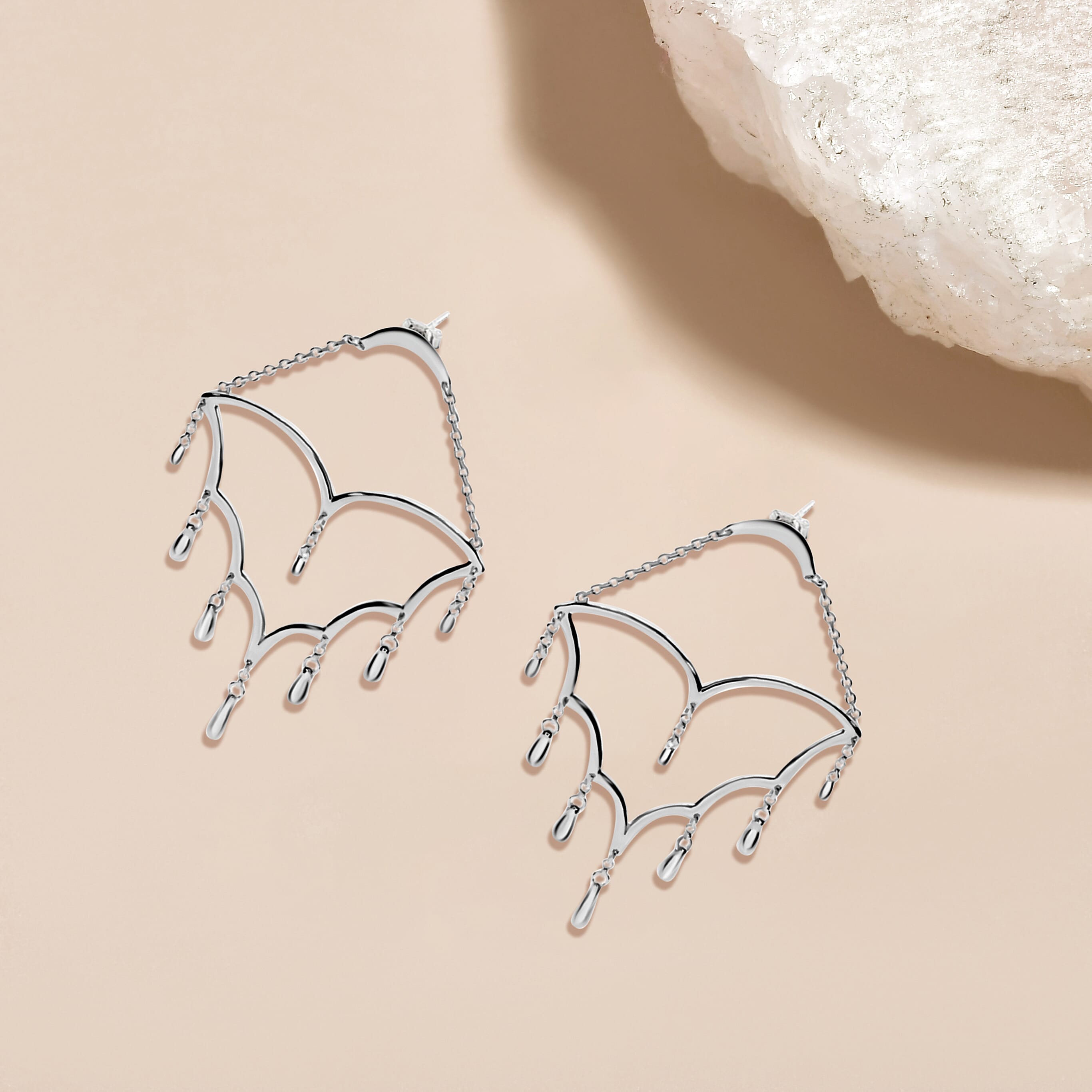 Lucy Q Close Out Deal - Drop Collection - Rhodium Overlay Sterling Silver Earrings