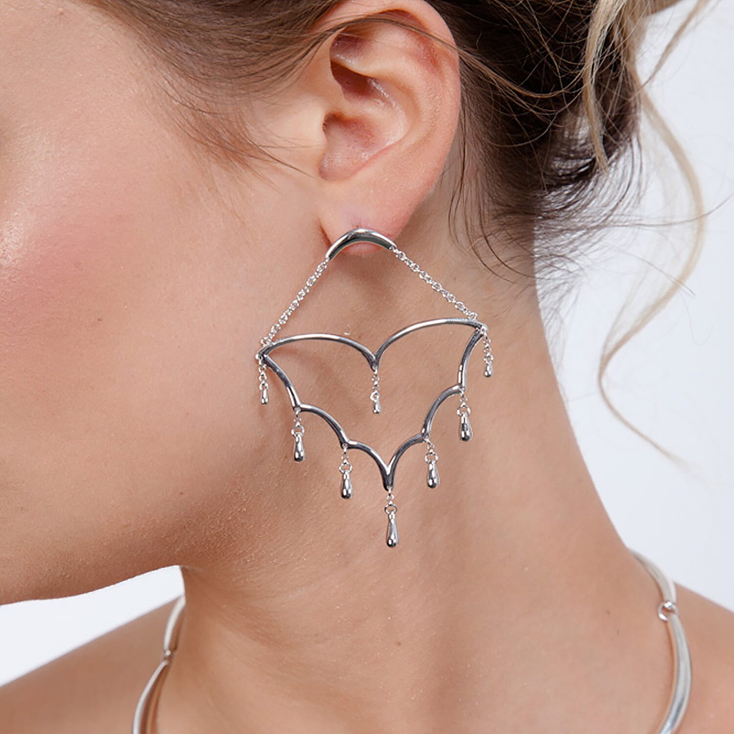 Lucy Q Close Out Deal - Drop Collection - Rhodium Overlay Sterling Silver Earrings