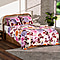 3 Piece Set - Bohemian Pattern Comforter with 2 Pillow Cases (DoubleSize, 200x200 cm) - Purple