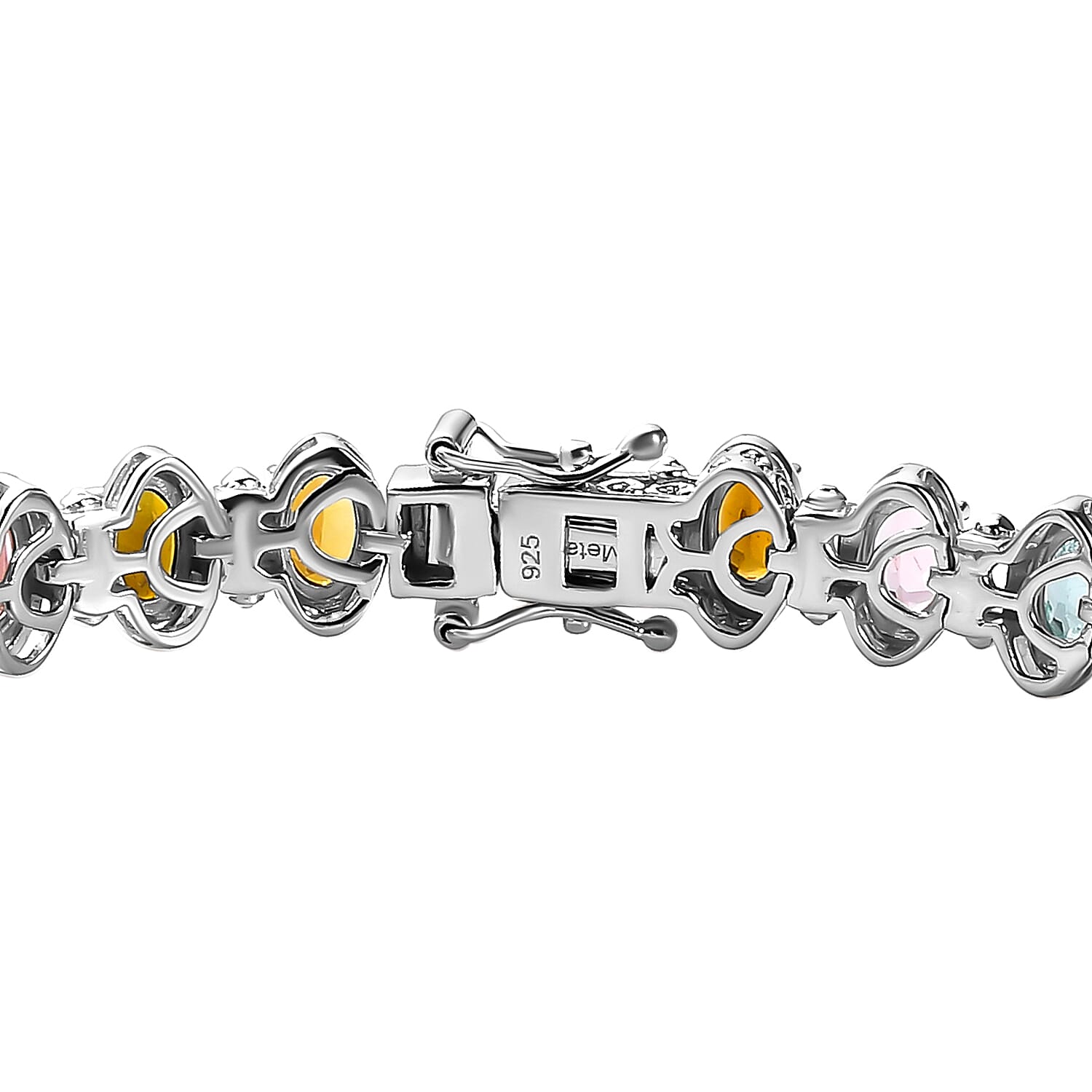 Multi-Tourmaline and Natural Zircon Bracelet (Size - 7.5) with GB Lock Box in Platinum Overlay Sterling Silver 13.16 Ct.