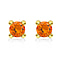 9ct Yellow Gold Orange 4mm CZ January Birthstone Stud Earrings