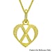 9K Yellow Gold 10.5mm x 16.5mm Diamond Cut x Initial Heart Pendant