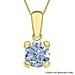 9K Yellow Gold Light Yellow Cubic Zirconia 5mm August Birthstone Pendant