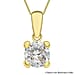 9K Yellow Gold Light Yellow Cubic Zirconia 5mm August Birthstone Pendant