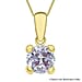 9K Yellow Gold Light Yellow Cubic Zirconia 5mm August Birthstone Pendant