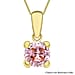 9K Yellow Gold Light Yellow Cubic Zirconia 5mm August Birthstone Pendant