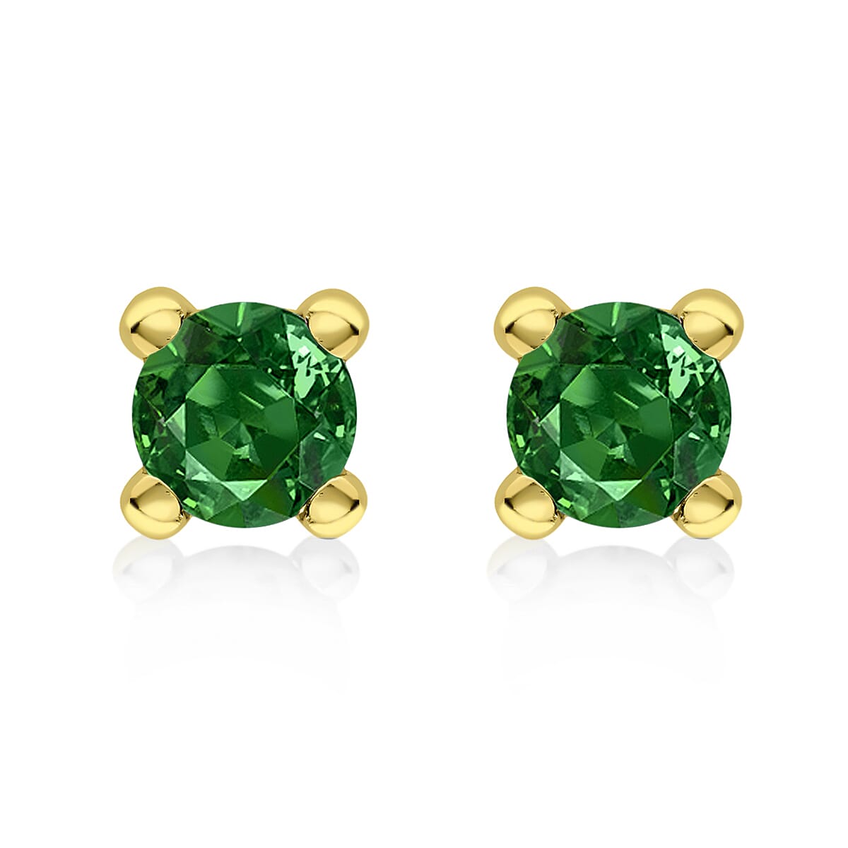 9K Yellow Gold  A   Cubic Zirconia  Earring 0.80 ct,  Gold Wt. 0.33 Gms  0.400  Ct.