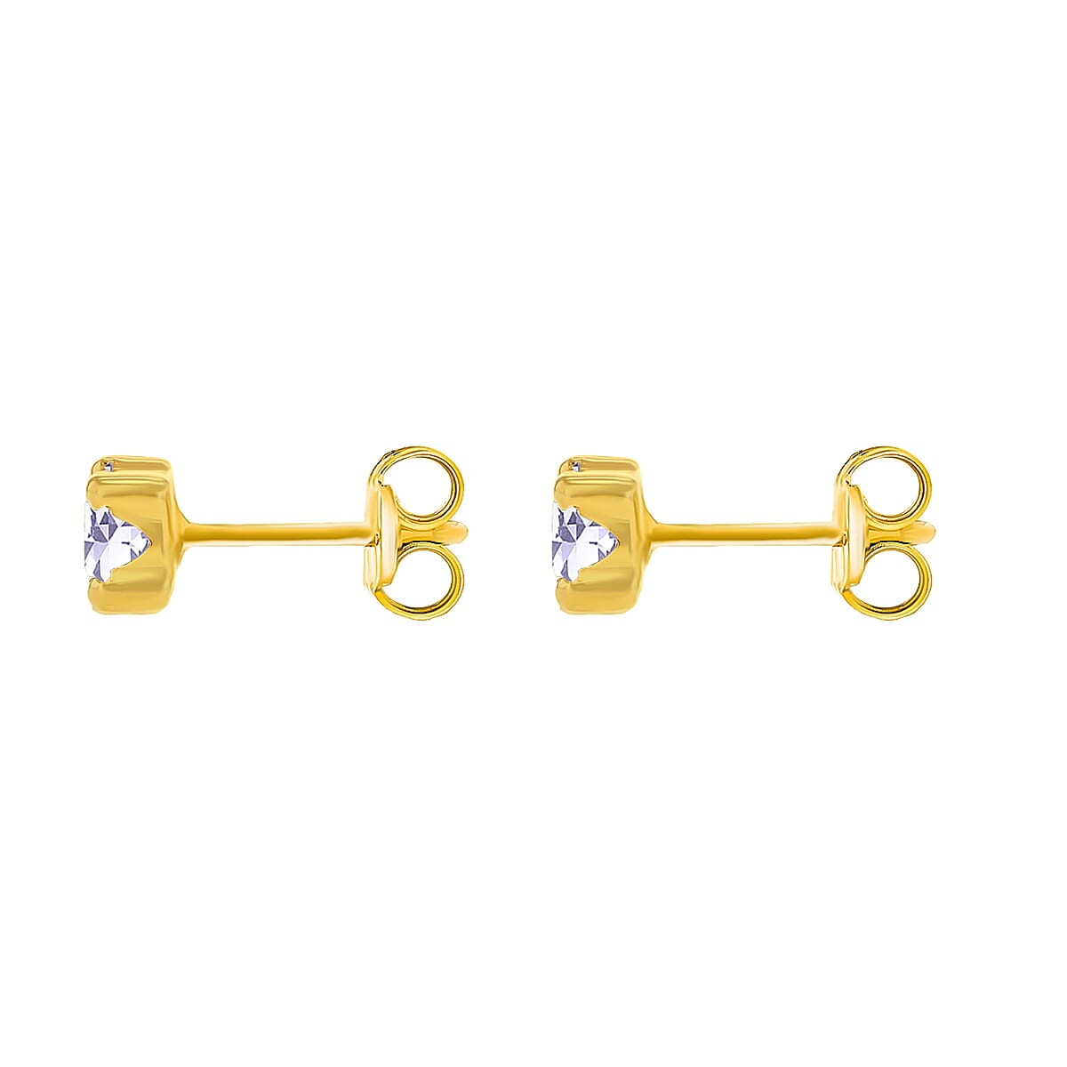 9K Yellow Gold  A   Cubic Zirconia  Earring 0.80 ct,  Gold Wt. 0.33 Gms  0.400  Ct.