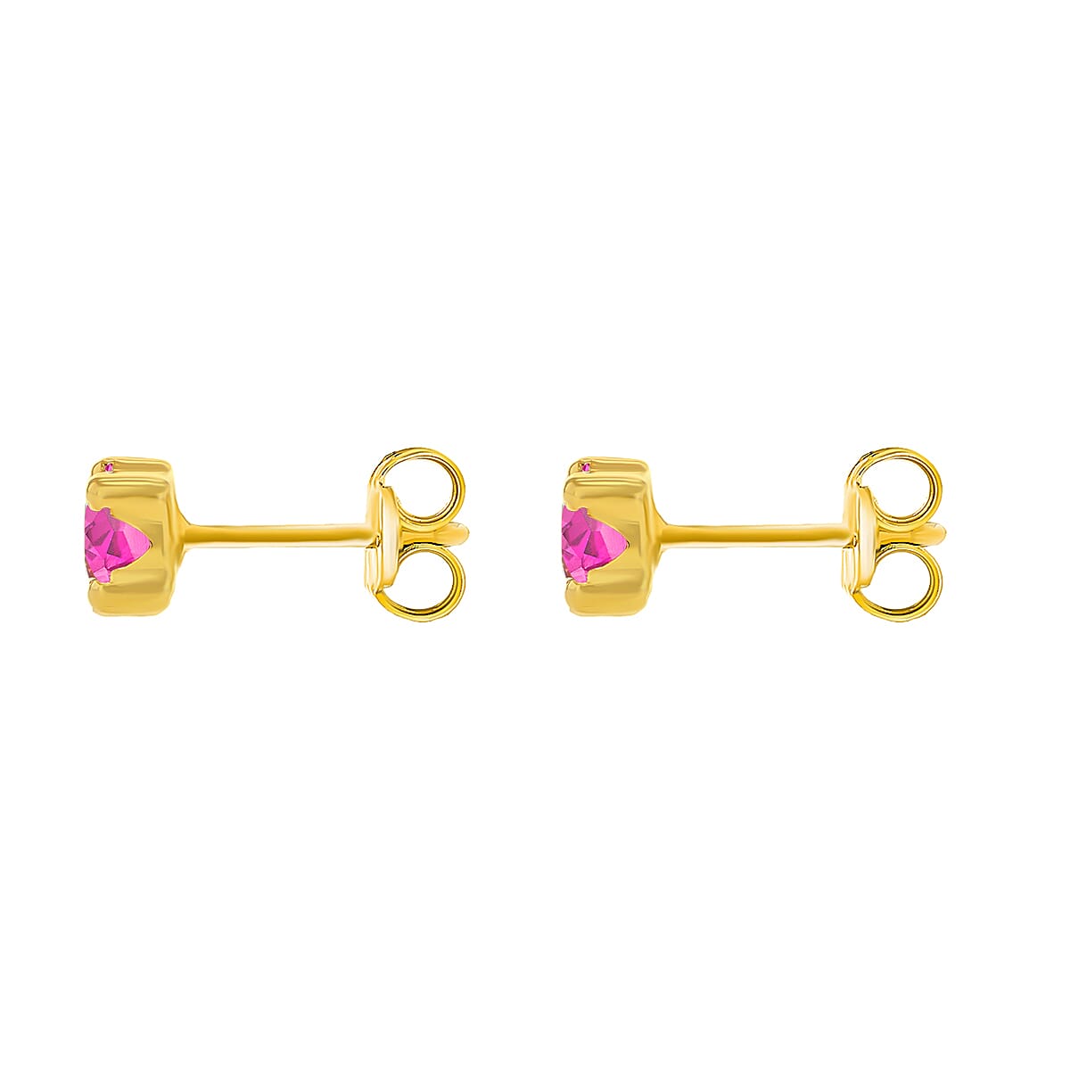 9K Yellow Gold  A   Cubic Zirconia  Earring 0.80 ct,  Gold Wt. 0.33 Gms  0.400  Ct.