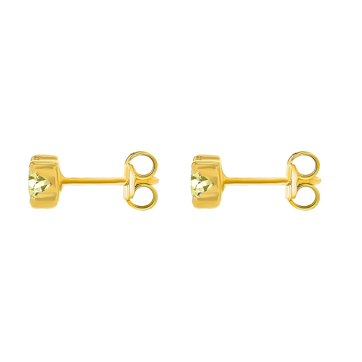 9K Yellow Gold  A   Cubic Zirconia  Earring 0.80 ct,  Gold Wt. 0.33 Gms  0.400  Ct.