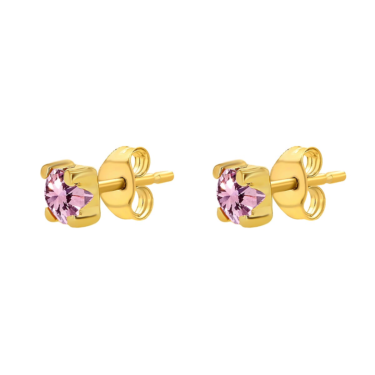 9K Yellow Gold  A   Cubic Zirconia  Earring 0.80 ct,  Gold Wt. 0.33 Gms  0.400  Ct.