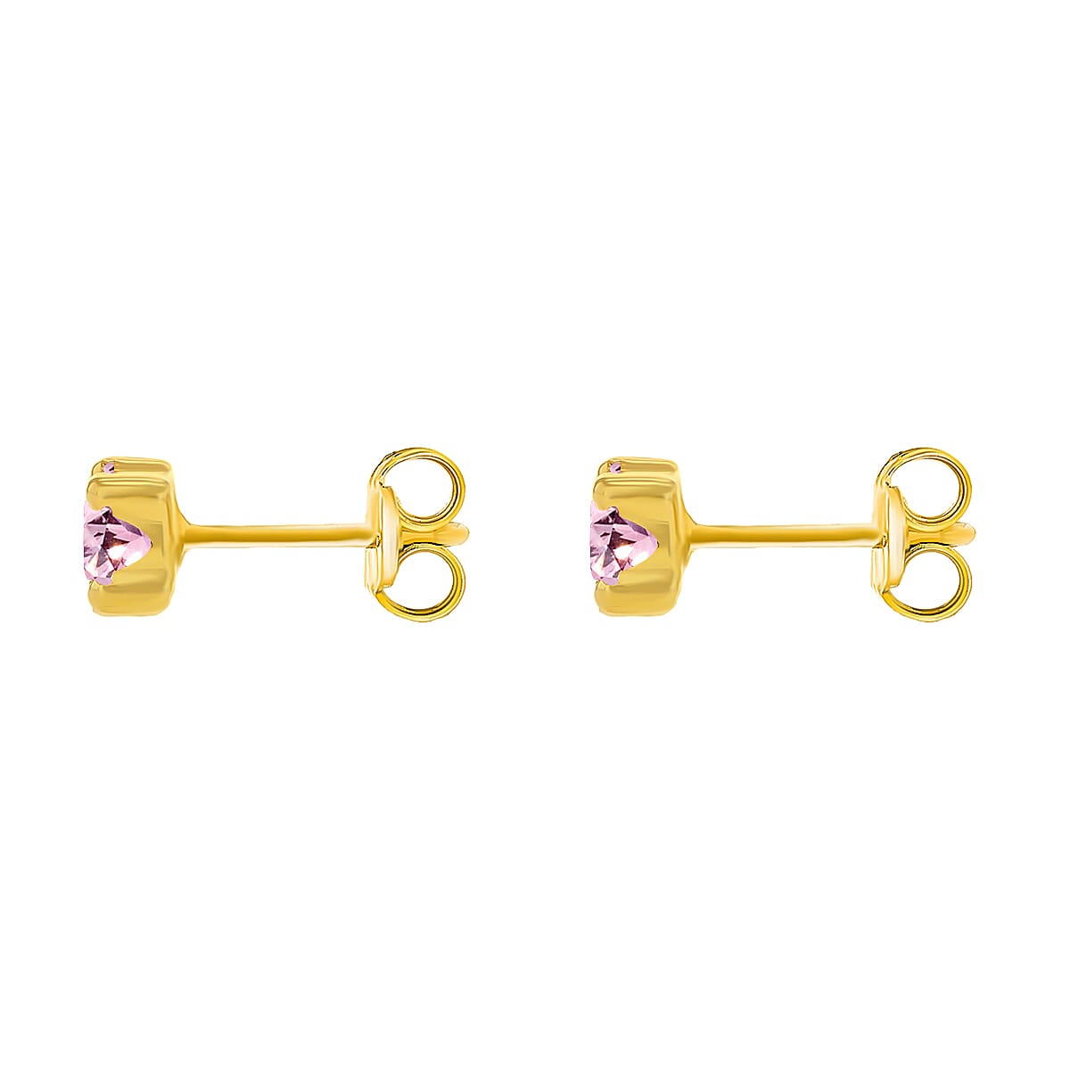 9K Yellow Gold  A   Cubic Zirconia  Earring 0.80 ct,  Gold Wt. 0.33 Gms  0.400  Ct.