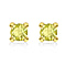 9K Yellow Gold Yellow Combodian Zircon 4mm November Birthstone Solitaire Stud Earrings