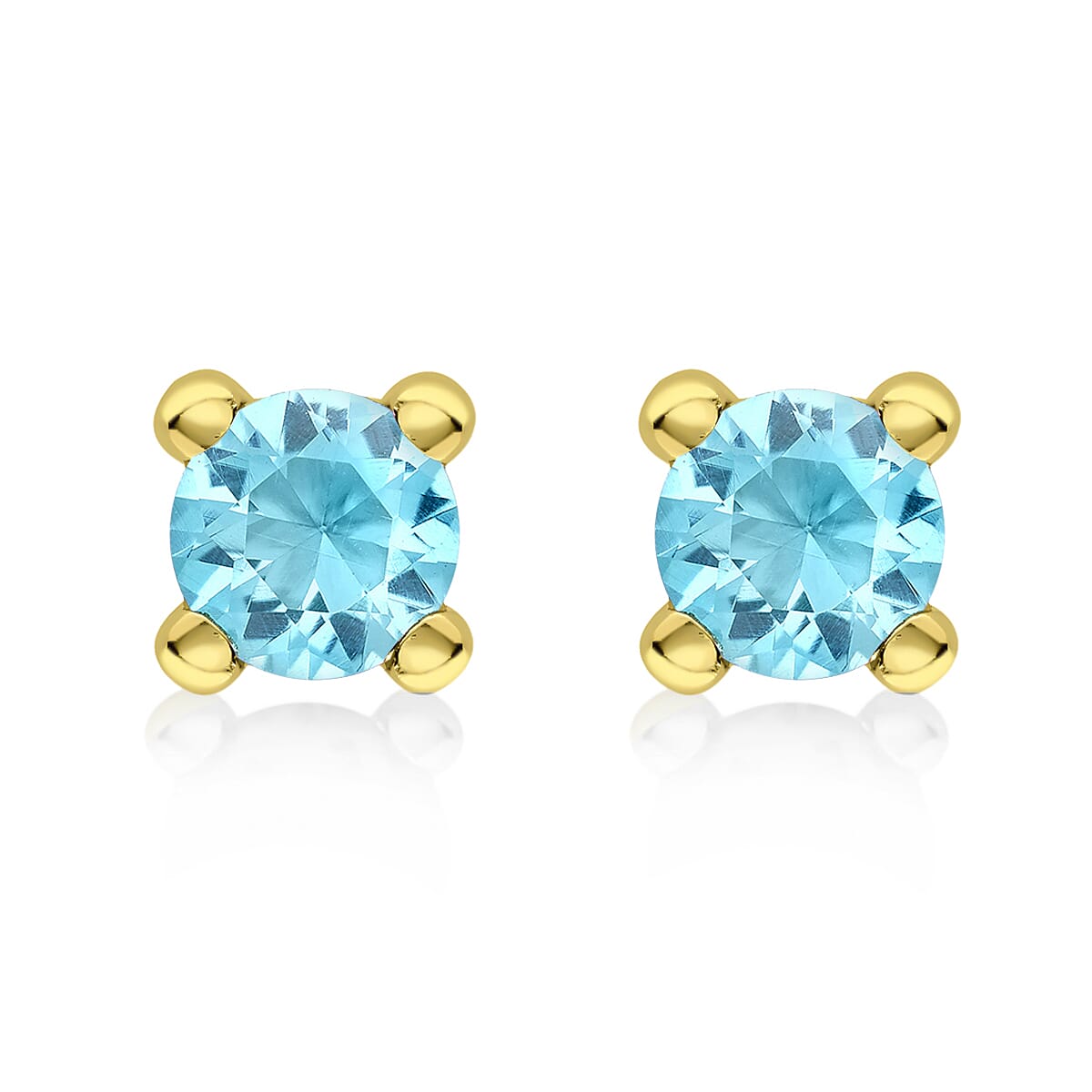 9K Yellow Gold  A   Cubic Zirconia  Earring 0.80 ct,  Gold Wt. 0.33 Gms  0.400  Ct.