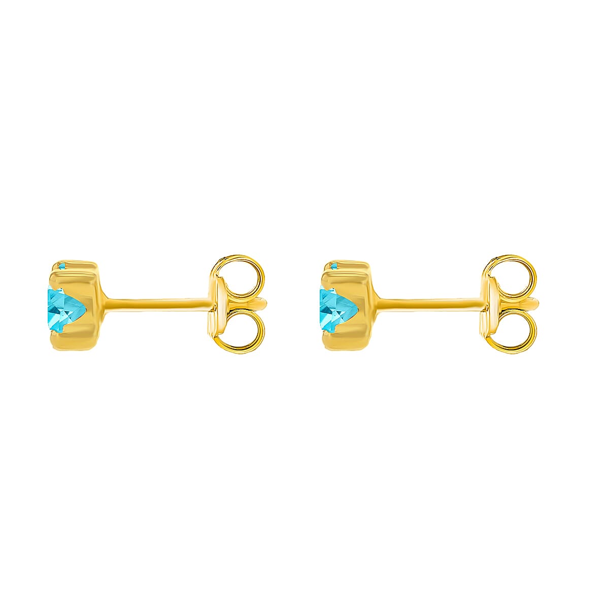 9K Yellow Gold  A   Cubic Zirconia  Earring 0.80 ct,  Gold Wt. 0.33 Gms  0.400  Ct.