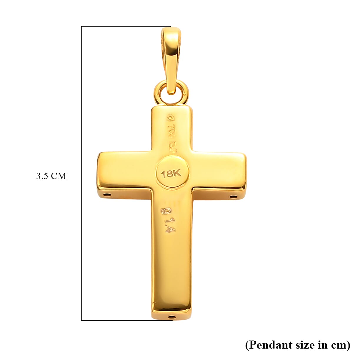 18K Yellow Gold Cross Pendant