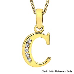 9K Yellow Gold  A   Cubic Zirconia  Pendant 0.07 ct,  Gold Wt. 0.47 Gms  0.070  Ct.