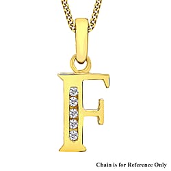 9K Yellow Gold  A   Cubic Zirconia  Pendant 0.07 ct,  Gold Wt. 0.38 Gms  0.070  Ct.