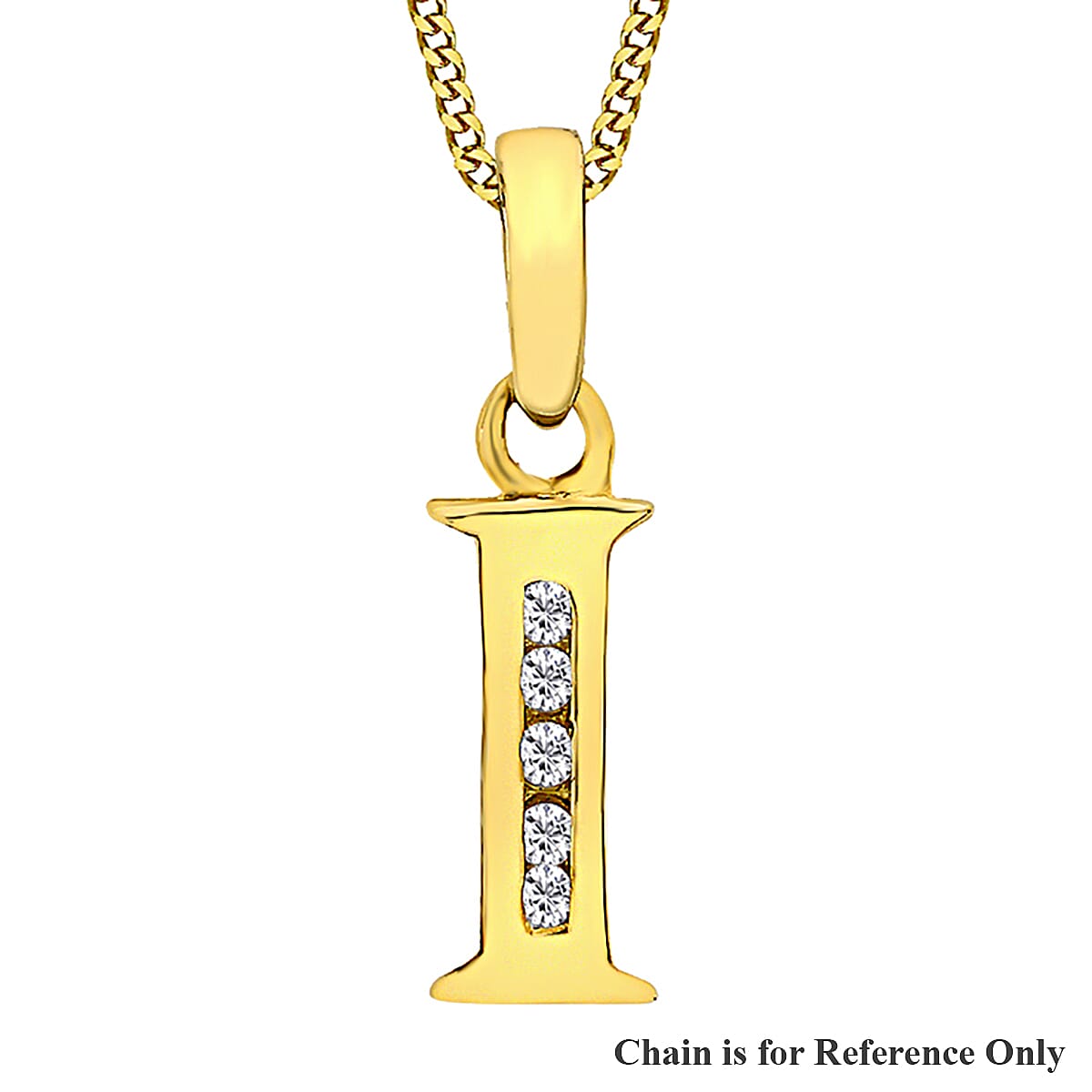 9K Yellow Gold  A   Cubic Zirconia  Pendant 0.07 ct,  Gold Wt. 0.36 Gms  0.070  Ct.