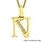 9K Yellow Gold  A   Cubic Zirconia  Pendant 0.07 ct,  Gold Wt. 0.43 Gms  0.070  Ct.