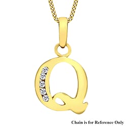 9K Yellow Gold  A   Cubic Zirconia  Pendant 0.07 ct,  Gold Wt. 0.61 Gms  0.070  Ct.
