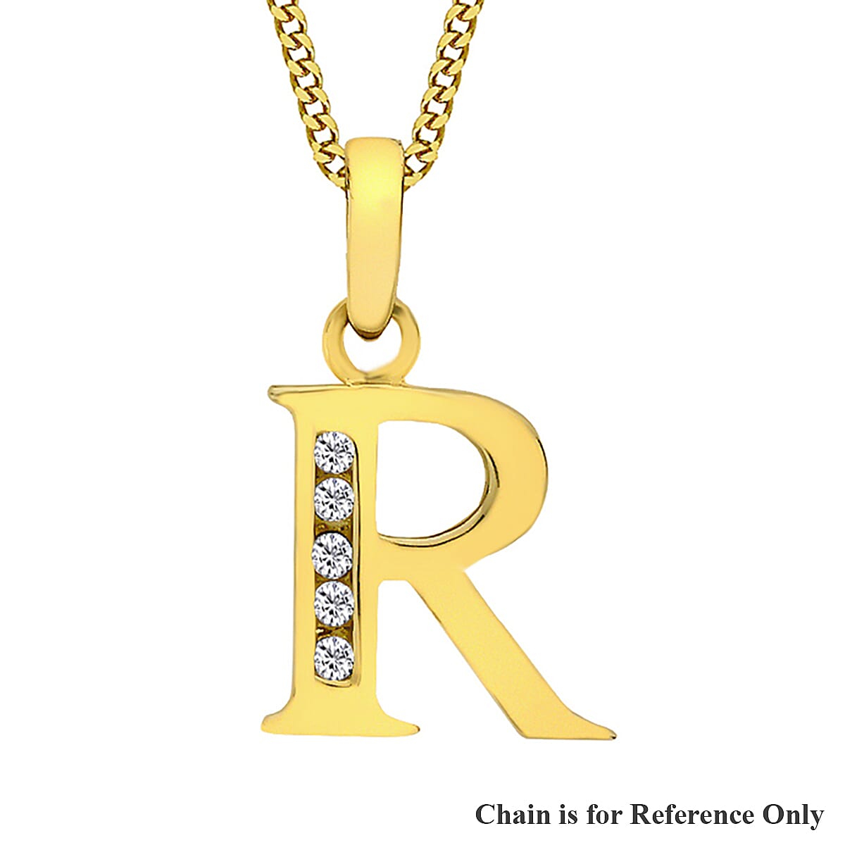 9K Yellow Gold  A   Cubic Zirconia  Pendant 0.07 ct,  Gold Wt. 0.55 Gms  0.070  Ct.