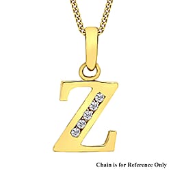 9K Yellow Gold  A   Cubic Zirconia  Pendant 0.07 ct,  Gold Wt. 0.55 Gms  0.070  Ct.