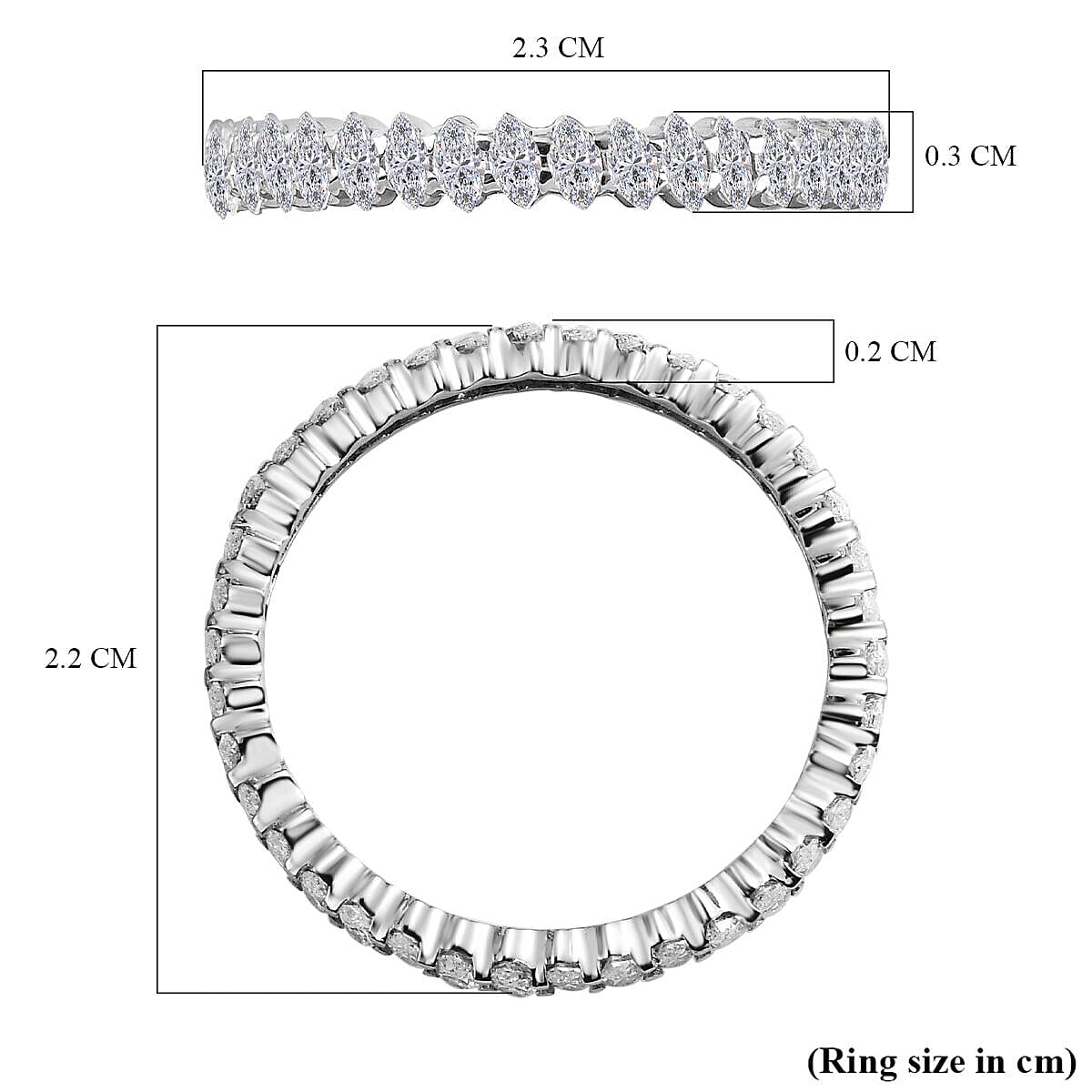 RHAPSODY 950 Platinum ( Certified Diamond VS-E-F) Band Ring 1.25 Ct.