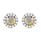 9K White Gold AA Ethiopian Welo Opal and Diamond Earrings (With Push Back)