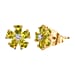 Hebei Peridot and Diamond Earrings (With Push Back) in 18K Vermeil Yellow Gold  Plated Sterling Silver 1.652 Ct.
