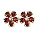 Mozambique Garnet and Diamond Earrings (With Push Back) in 18K Vermeil Yellow Gold Plated  Sterling Silver 1.832 Ct