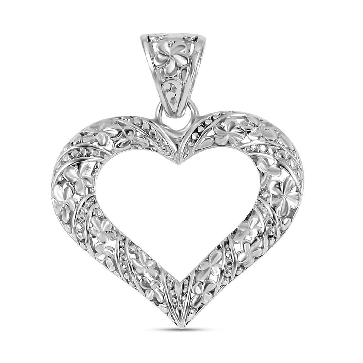 Royal Bali Closeout Collection Sterling Silver Heart Pendant