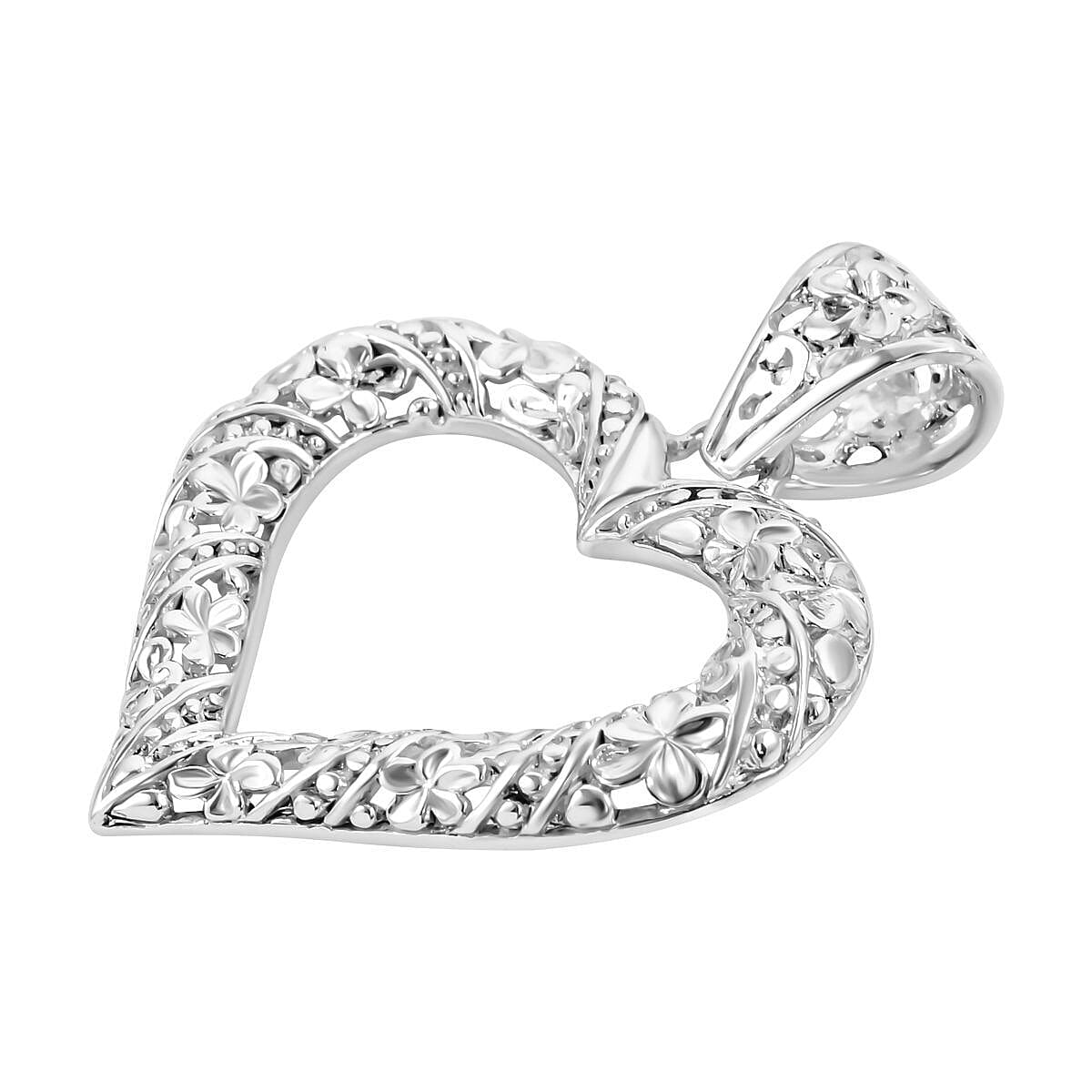 Royal Bali Closeout Collection Sterling Silver Heart Pendant