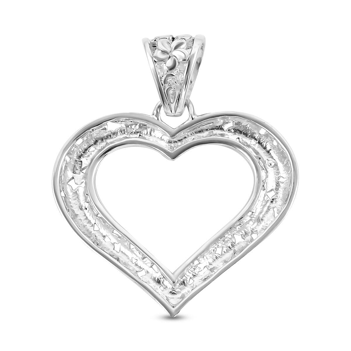 Royal Bali Closeout Collection Sterling Silver Heart Pendant