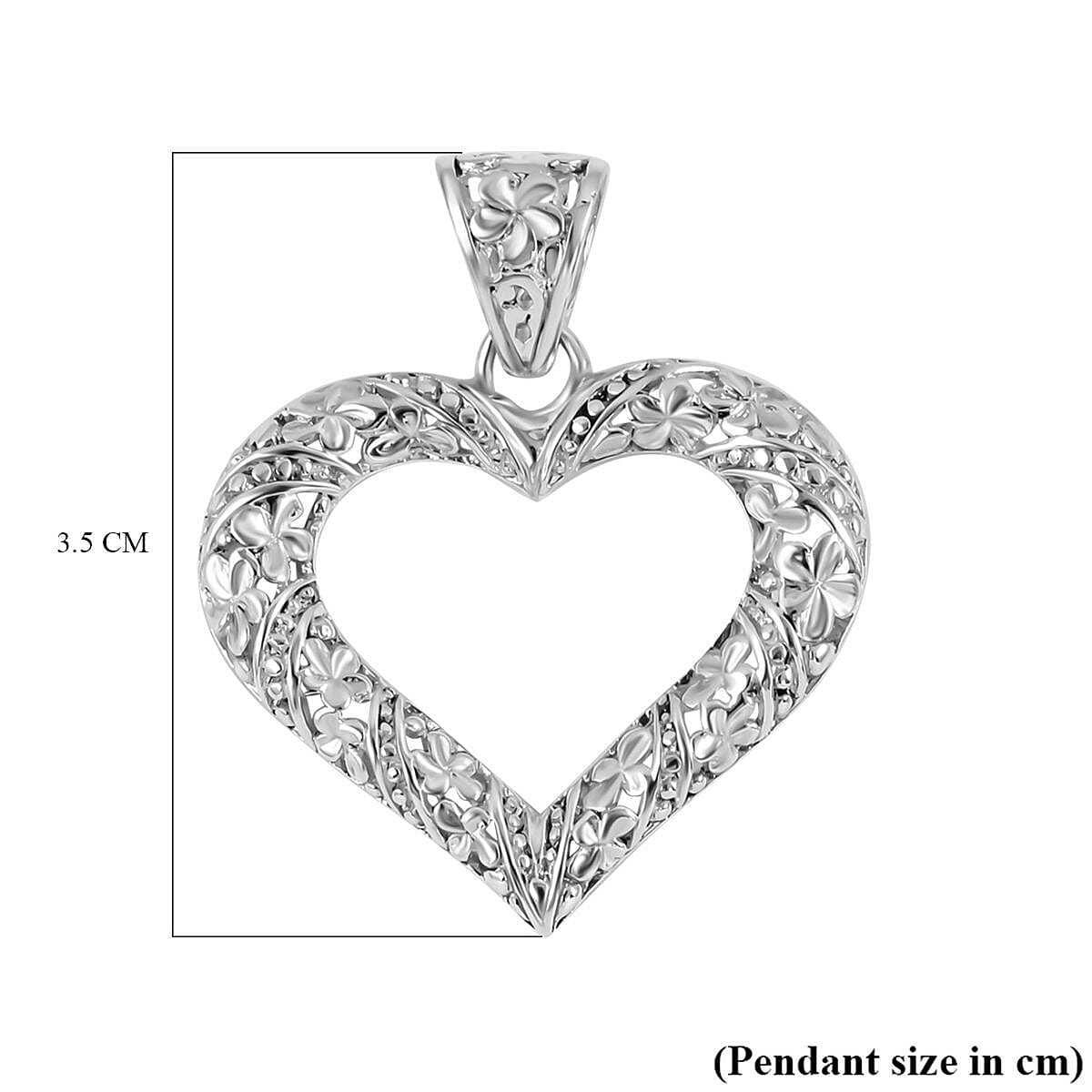 Royal Bali Closeout Collection Sterling Silver Heart Pendant