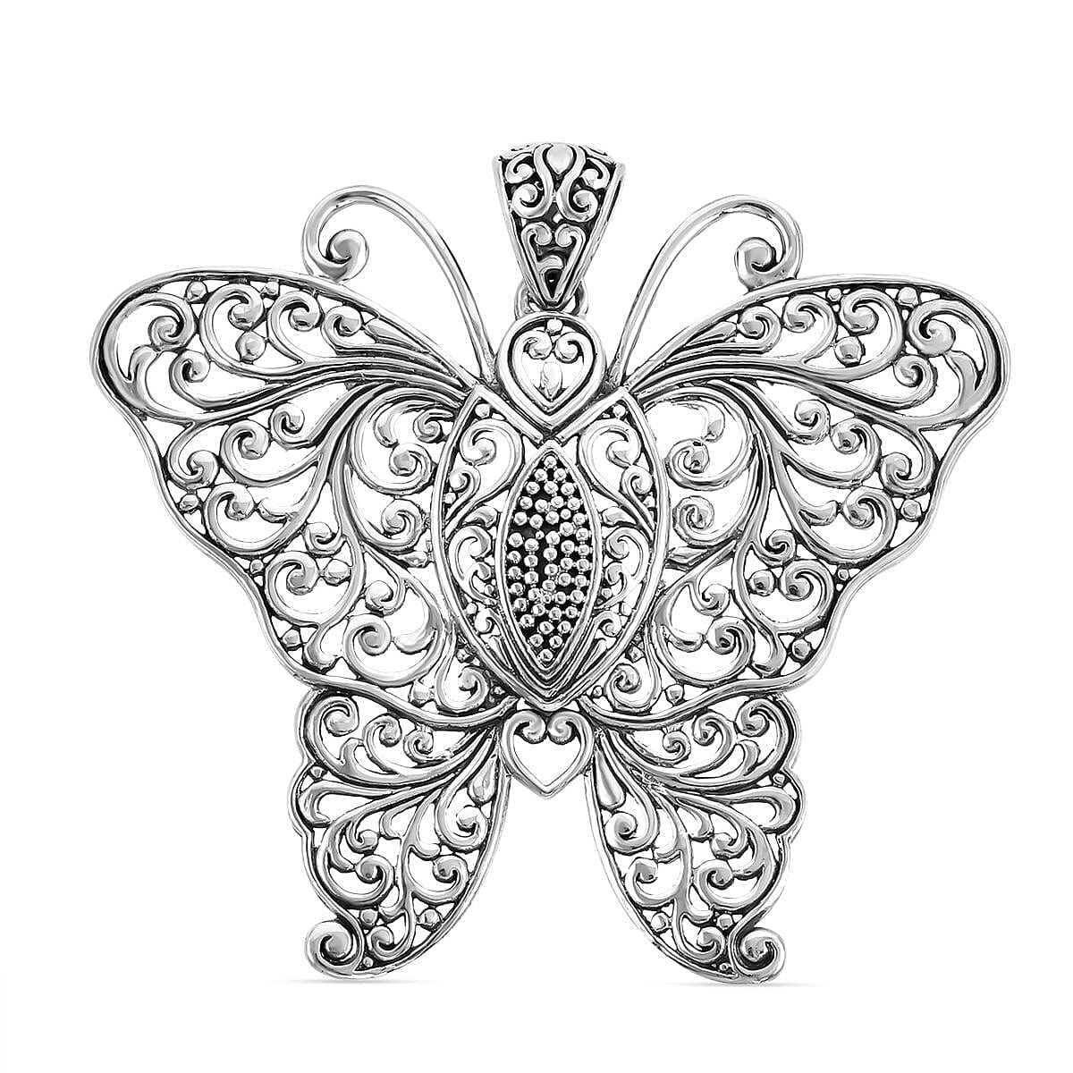 Royal Bali Closeout Collection - Sterling Silver Butterfly Pendant Silver Wt. 9.80 Gms
