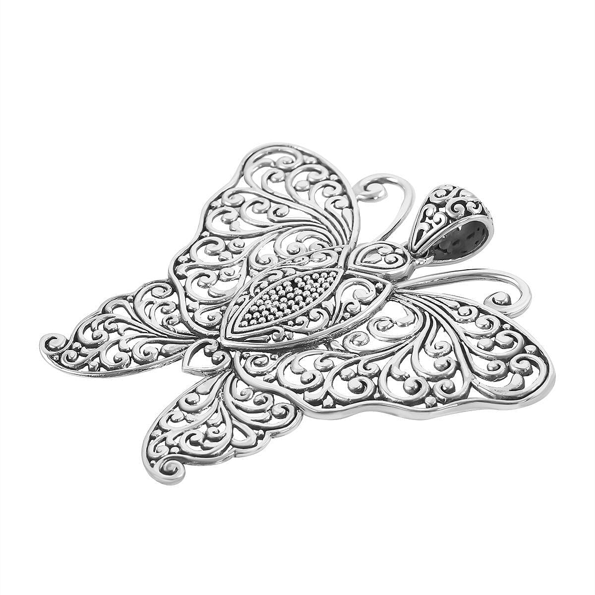 Royal Bali Closeout Collection - Sterling Silver Butterfly Pendant Silver Wt. 9.80 Gms