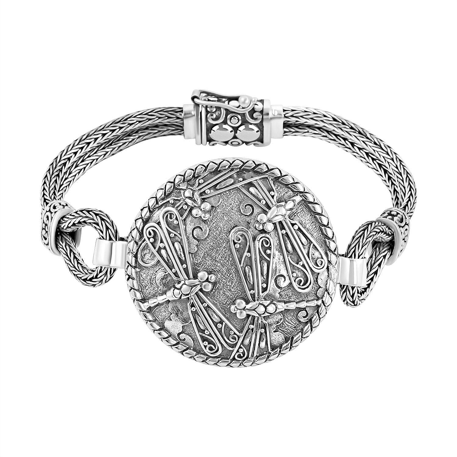 Royal Bali Majapahit Collection Sterling Silver Bracelet (Size - 7.5), Silver Wt. 41.60 Gms