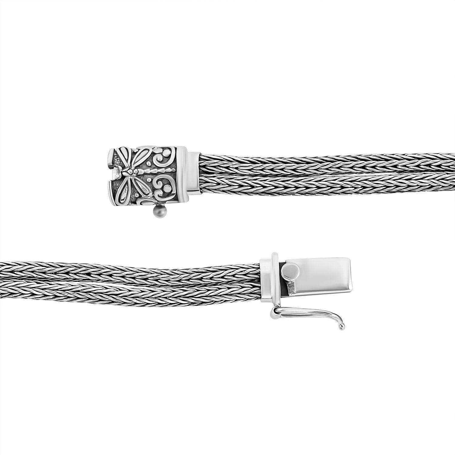 Royal Bali Majapahit Collection Sterling Silver Bracelet (Size - 7.5), Silver Wt. 41.60 Gms