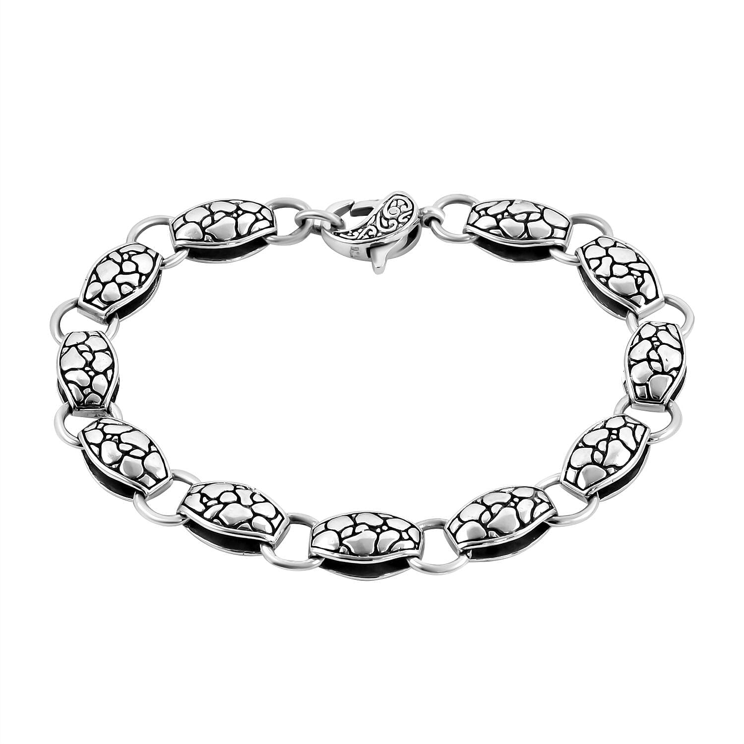 Royal Bali Collection - Sterling Silver Tennis Bracelet (Size - 7.5), Silver Wt. 40 Gms