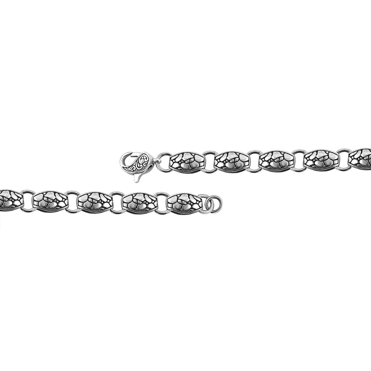 Royal Bali Collection - Sterling Silver Tennis Bracelet (Size - 7.5), Silver Wt. 40 Gms