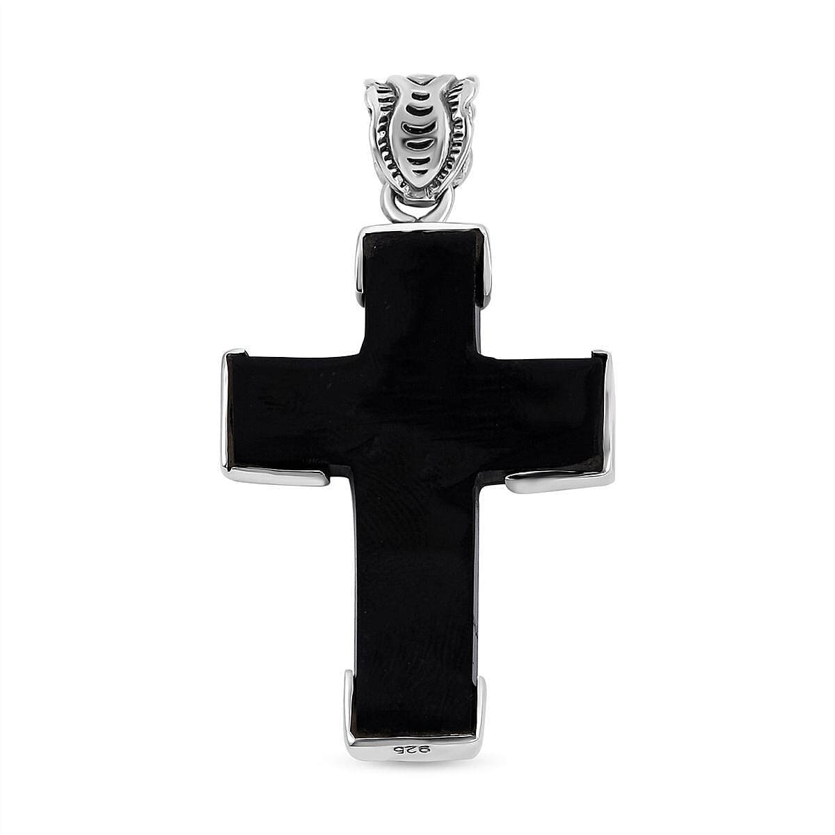 Royal Bali - Abalone Shell Cross Pendant in Sterling Silver 12.55 Ct.