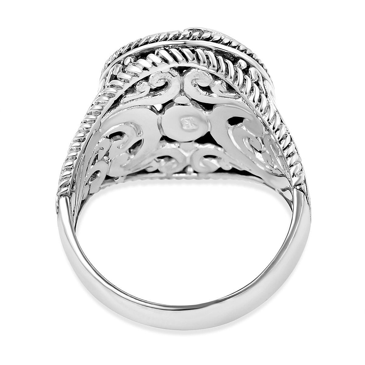 Royal Bali Closeout Collection Abalone Shell Ring in Sterling Silver, Silver Wt. 7.50 Gms