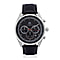 William Hunt Designer Watch with Chronograph Leather Strap Water Resistant Black Dial