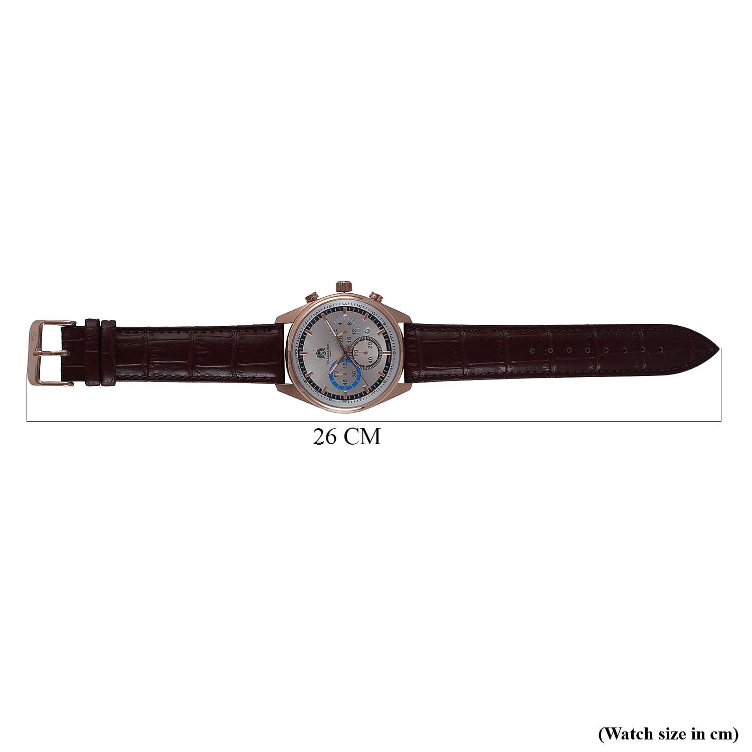 Limited Edition- William Hunt Designer Watch with Chronograph Leather Strap Water Resistant White Dial