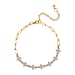 White Cubic Zirconia Bracelet (Size - 7.5) Pure Yellow Brass 10.00 ct 10.000 Ct.