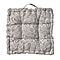 Stylish Leaf Pattern Square Floor Cushion (Size 40x40 cm) - Grey