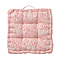 Stylish Leaf Pattern Square Floor Cushion (Size 40x40 cm) - Pink